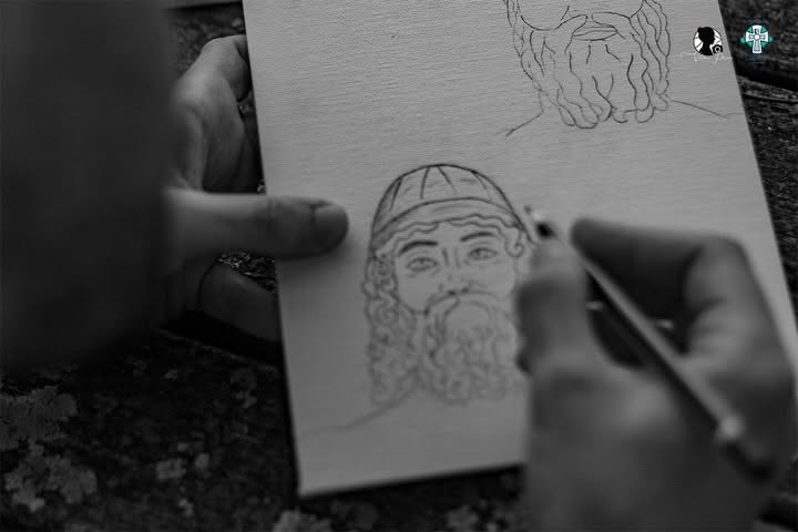 Disegno a matita realizzato durante il laboratorio artistico