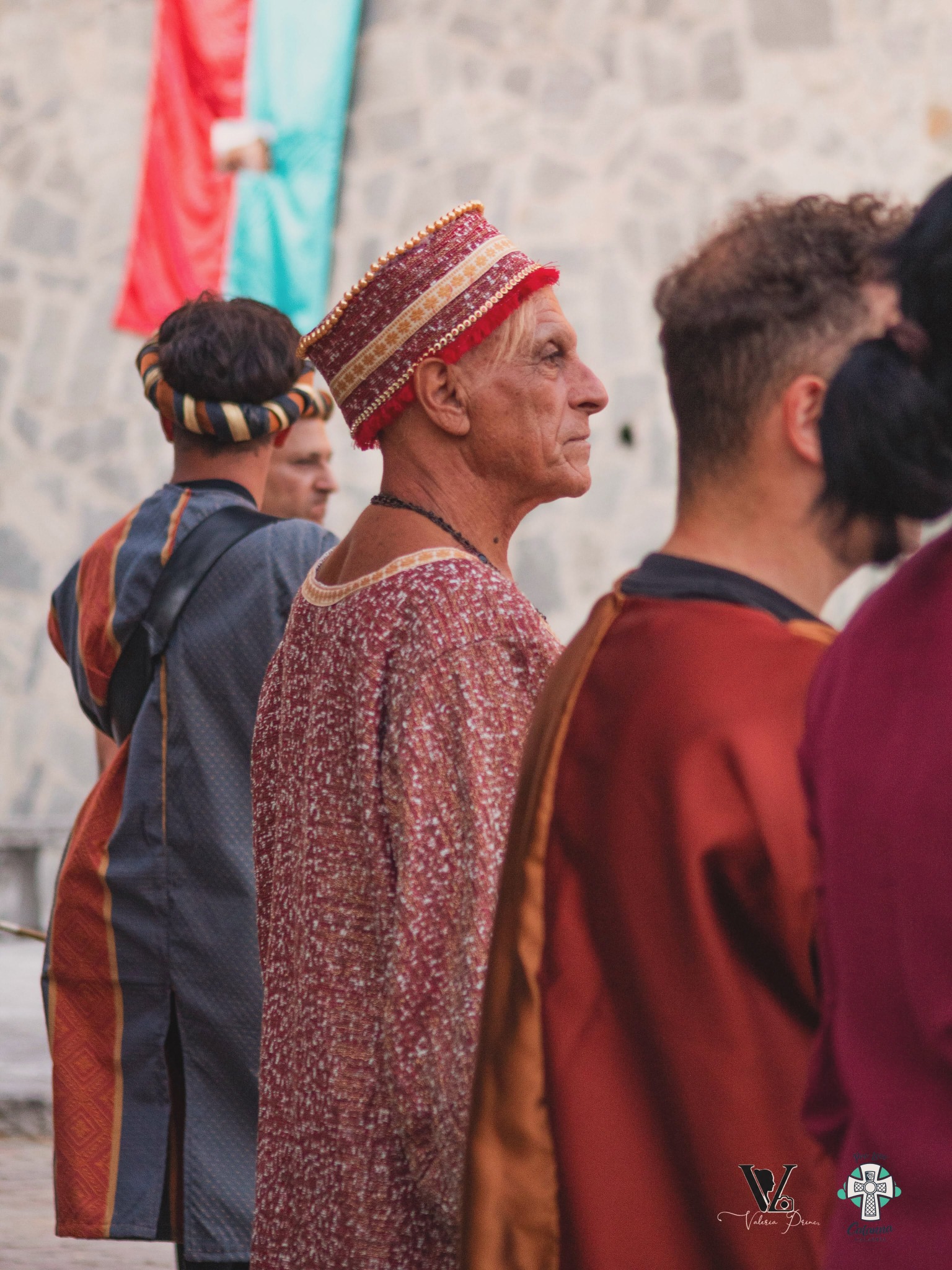 Un dettaglio dei costumi indossati dai figuranti.